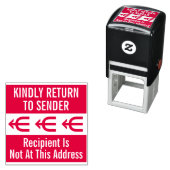 Tampon Auto-encreur "RETOUR À L'ENVOI" Timbre en caoutchouc (En situation)