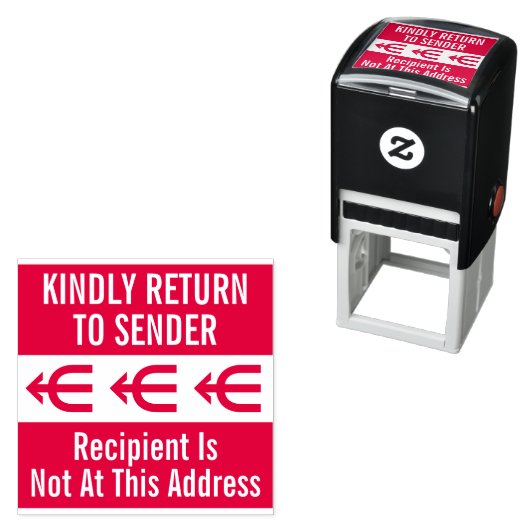 Tampon Auto-encreur "RETOUR À L'ENVOI" Timbre en caoutchouc (En situation)