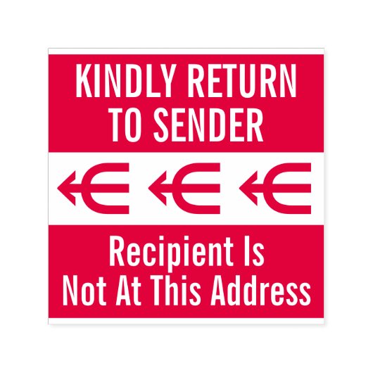 Tampon Auto-encreur "RETOUR À L'ENVOI" Timbre en caoutchouc (Design)