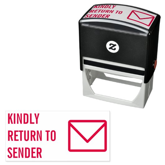 Tampon Auto-encreur "RETOUR À L'ENVOI" Timbre en caoutchouc (En situation)
