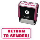 Tampon Auto-encreur "RETOUR À L'ENVOI !" Timbre en caoutchouc (En situation)