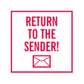 Tampon Auto-encreur "RETOUR À L'ENVOI !" + Timbre en caoutchouc d'enve (Design)