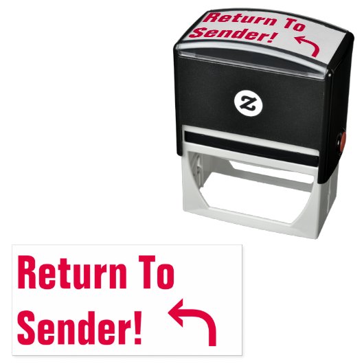 Tampon Auto-encreur "Retour À L'Expéditeur !" + Timbre En Caoutchouc F (En situation)