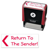 Tampon Auto-encreur "Retour À L'Expéditeur !" + Timbre En Caoutchouc F (En situation)