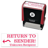 Tampon Auto-encreur "RETOUR À SENDER", "Destinataire inconnu" (En situation)