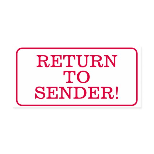 Tampon Auto-encreur "RETOUR À SENDER !" Timbre en caoutchouc (Design)