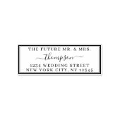 Tampon Auto-encreur Retour Adresse Avenir M. Mme Mariage Frontière (Design)