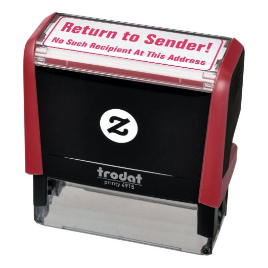 Tampon Auto-encreur "Retourner à l'expéditeur !" Timbre en caoutchouc (Produit)