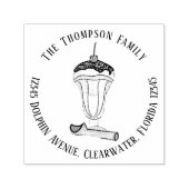 Tampon Auto-encreur Retourner Adresse Cute Ice Cream Sundae Whimsical (Design)