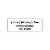 Tampon Auto-encreur Retourner Adresse Design Moderne Script de calligr (Design)