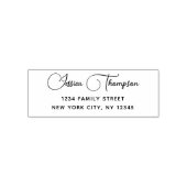 Tampon Auto-encreur Retourner Adresse Moderne Fancy Calligraphie Scrip (Design)