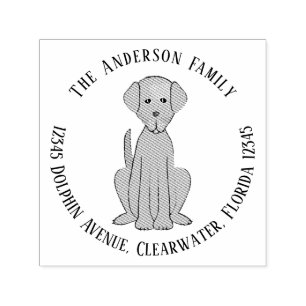 Tampon Auto-encreur Retourner l'adresse chien animal de compagnie Whim