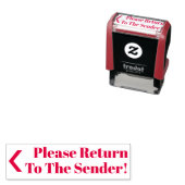 Tampon Auto-encreur "Retournez À L'Expéditeur !" + Flèche (En situation)