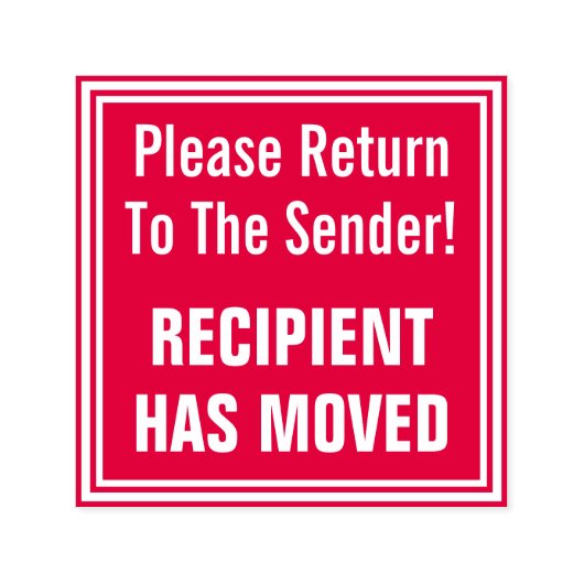 Tampon Auto-encreur "Retournez À L'Expéditeur S'Il Vous Plaît !" Timbr (Design)