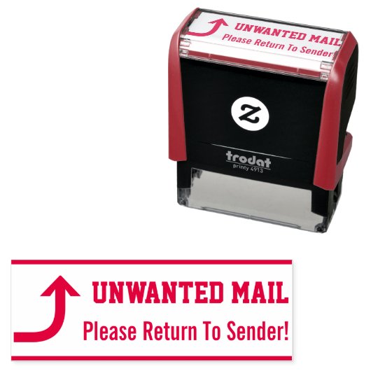 Tampon Auto-encreur "Retournez À L'Expéditeur !" Timbre en caoutchouc (En situation)