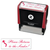 Tampon Auto-encreur "Retournez à l'expéditeur !" Timbre en caoutchouc (En situation)