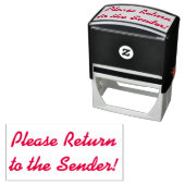 Tampon Auto-encreur "Retournez à l'expéditeur !" Timbre en caoutchouc (En situation)