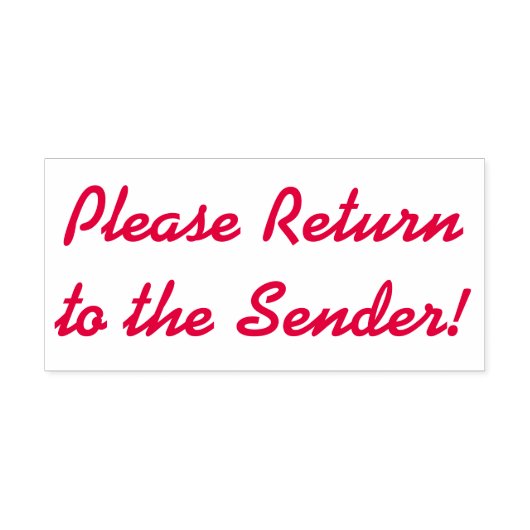 Tampon Auto-encreur "Retournez à l'expéditeur !" Timbre en caoutchouc (Design)