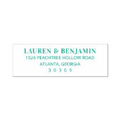 Tampon Auto-encreur Retro Botanica and Teal Wedding (Design)