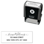 Tampon Auto-encreur Return Nom Address Personalized Self-inking Stamp (En situation)
