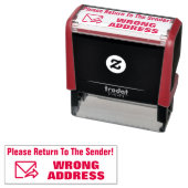 Tampon Auto-encreur "Revenez À L'Expéditeur !" "MAUVAISE ADRESSE" (En situation)