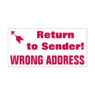 Tampon Auto-encreur "Revenez à l'expéditeur !" Tampon en caoutchouc 