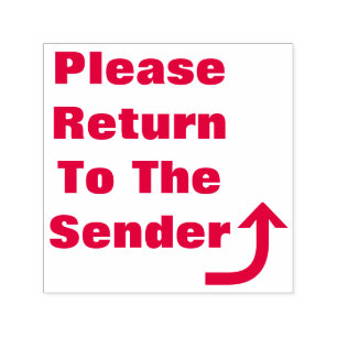 Tampon Auto-encreur "Revenir À L'Expéditeur" & Flèche De Cartes