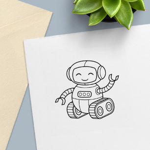 Tampon Auto-encreur Robot Jouet Joyeux Colorie Moi
