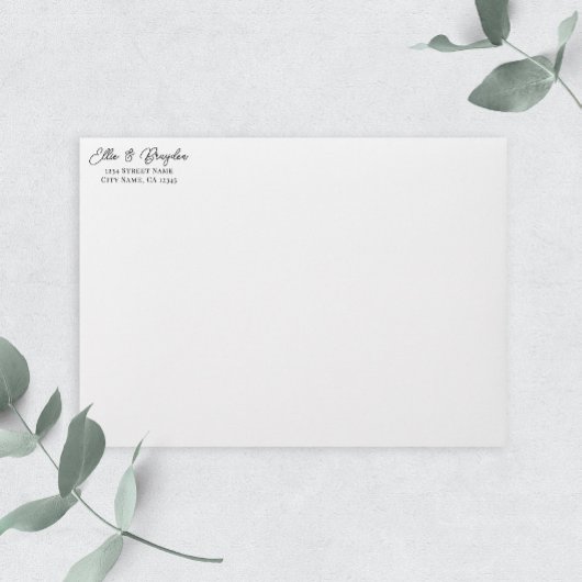 Tampon Auto-encreur Romantique Script Mariage retour adresse auto-encr