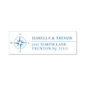 Tampon Auto-encreur Rose de boussole à thème nautique (Design)