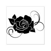 Tampon Auto-encreur rose-graphique-fleur-déco (Design)