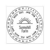 Tampon Auto-encreur Roue de date de ferme solaire générique (Design)