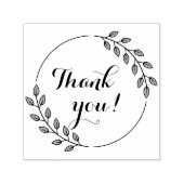 Tampon Auto-encreur Round Leaves Double Wreath Thank You (Design)