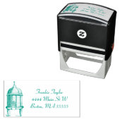 Tampon Auto-encreur ruche victorienne personnalisée (En situation)