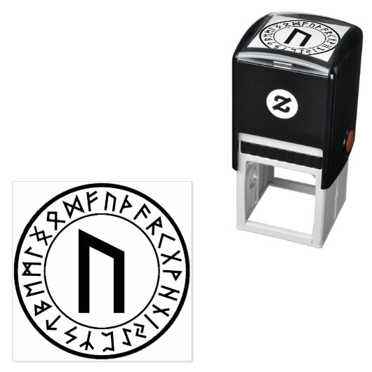 Tampon Auto-encreur Rune Circle [02. Uruz] Timbre auto-alimenté (En situation)