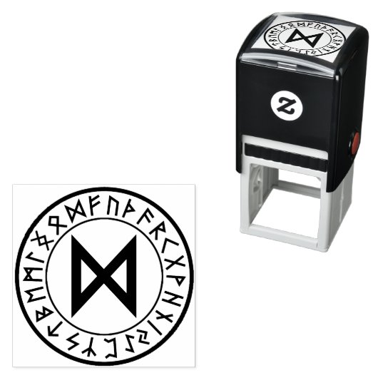 Tampon Auto-encreur Rune Circle [24. Dagaz] Timbre auto-alimenté (En situation)