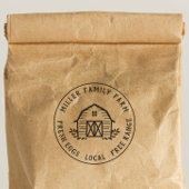 Tampon Auto-encreur Rustic American Family Farm Custom Round Egg