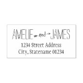 Tampon Auto-encreur Rustic Arrow Mariage Adresse de retour (Design)