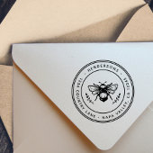 Tampon Auto-encreur Rustic Bumblebee Round Adresse de retour