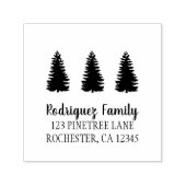 Tampon Auto-encreur Rustic country pin arbres retour adresse auto-inki (Design)