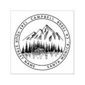 Tampon Auto-encreur Rustic Elegant Mountain Landcape Adresse de retour (Design)