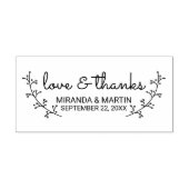 Tampon Auto-encreur Rustic Laurels Wedding Favor (Design)