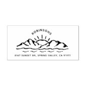Tampon Auto-encreur Rustic Mountains Adresse de retour personnalisée d (Design)