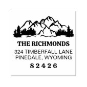 Tampon Auto-encreur Rustic Mountains & Pine Return Address (Design)