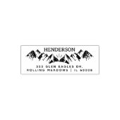 Tampon Auto-encreur Rustic Mountains Simple Adresse de retour (Design)