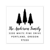 Tampon Auto-encreur Rustic Pine Trees Adresse de retour (Design)
