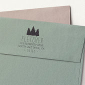 Tampon Auto-encreur Rustic Pines Adresse de retour