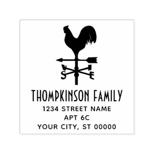 Tampon Auto-encreur Rustic Weathervane #4 Nom Adresse de retour