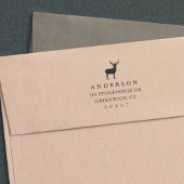 Tampon Auto-encreur Rustic Winter Reindeer Adresse de retour