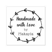 Tampon Auto-encreur Rustique fait à la main avec amour (Design)